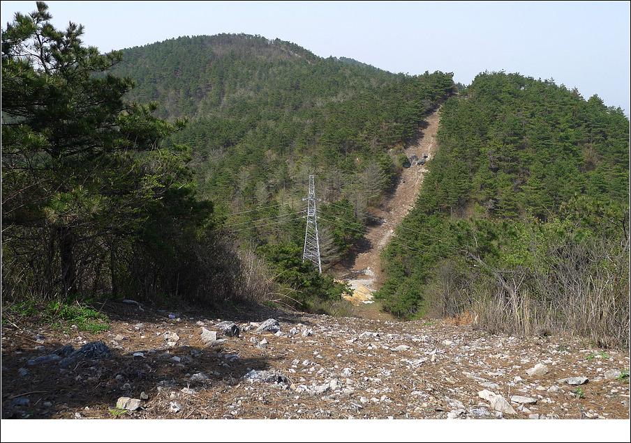 对面山坡的防火道